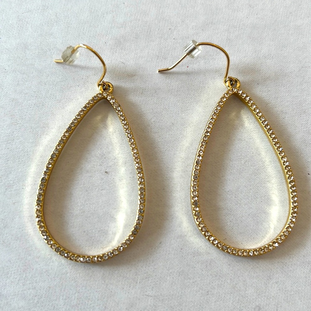 BaubleBar gold teardrop earrings